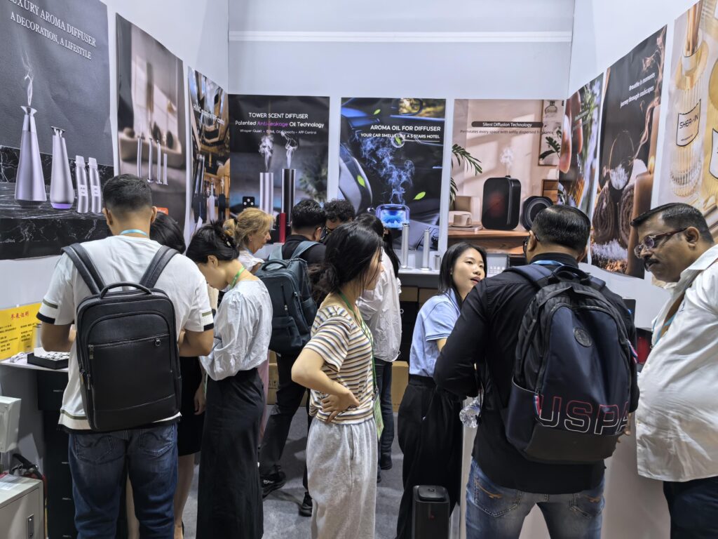 B2B fragrance oil products at trade fair