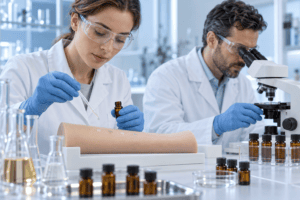 Laboratory team conducting Project IDEA skin sensitization research