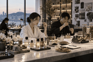 Contemporary Seoul fragrance exhibition exploring the K-Scent 2026 trend