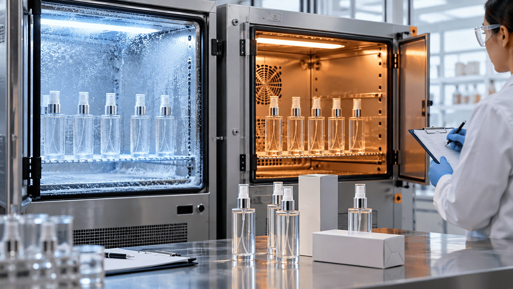 Room spray packaging tested under cold and warm stability conditions