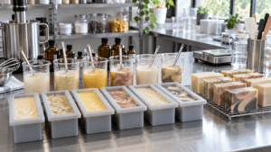 Cold process soap fragrance oil tested in multiple soap batches