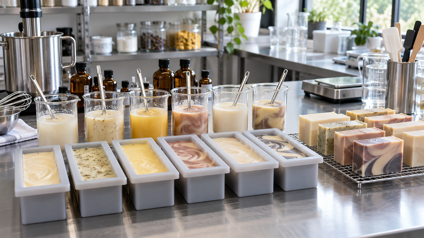 Cold process soap fragrance oil tested in multiple soap batches
