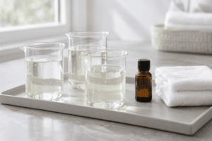 Fragrance concentrate and liquid laundry detergent samples